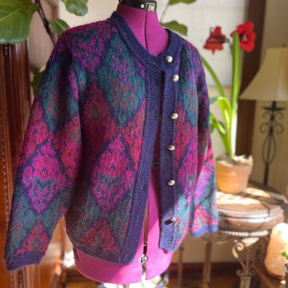 pitlochry Sweaters - Vintage Soft Mohair Wool Knit Cardigan
